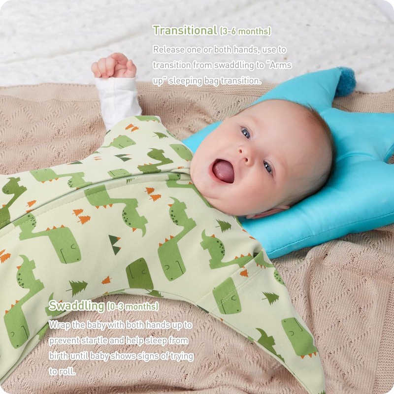 Knirose Swaddling Sack Baby Transition Sleeping Bag with Anti-Scare Function,
