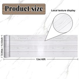 White Wood Bulletin Board Roll Reusable Waterproof Erasable Bulletin Board Fade Resistant Wrinkle Resistant Poster Non-Woven Fabric Bulletin Board Roll for Classroom Decor Wrap Crafts 15.55" x40ft