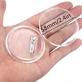 Loopunk 25 Pcs 2 Inch Acrylic Design Button Badge, Button Badges with Pin, Clear Button Badges Craft Buttons Pins Picture Acrylic Design Button Badge for for DIY Making Craft Supplies Festival Gift.