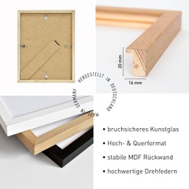 DEHA Design Fontana Wooden Picture Frame, Set of 3, 10 x 15 cm, Natural Oak