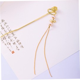 Beavorty Pcs Unique Pearl Flower Hair Stick Chinese Style Tassel Hair Stick for Buns Long Elegant