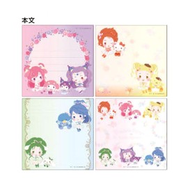 Sunstar Stationery Yes! Pretty Cure 5 GOGO! x Sanrio Characters Square Memory A 789224 Jesus Cure Five Go Go Collaboration
