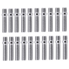 Acouto 20PCS 50mm Extended Wheels Stud Conversion 12x1.5 to 12x1.5 Screw Adapter for 1998-2008 for 3 Series E21 1977-1983