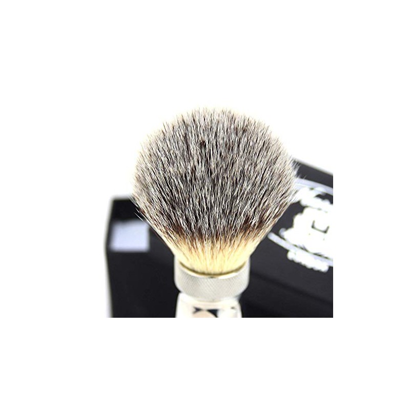 Synthetic Hair Shaving Brush Stainless Steel Handle with Classical Box