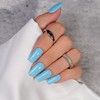 KQueenest Light Blue Press On Nails Long Square - Summer