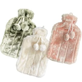 Lizzy Faux Fur Water Bottle Soft Cosy Removable Cover Bag Winter Warmer