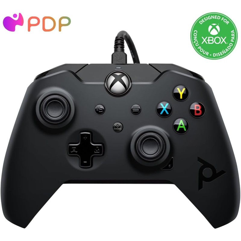 PDP Wired Controller Neon White for Xbox Series X S,