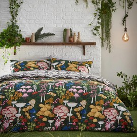 Furn. Amanita Single Duvet Set, Forest Green