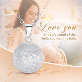 EUDORA Harmony Ball Angel Wings Creative Music Wishing Chime Ball Pendant Necklace for Women Ladies Best Original Gift, 45inch + 30inch