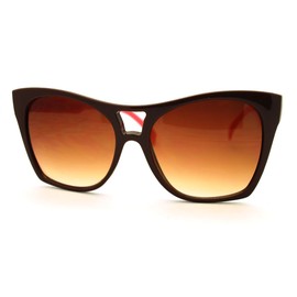 Celebrity Fashion Oversized Sunglasses Unique Square Frame Brown