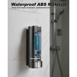 Soap Dispenser Wall Mounted 400ML,Liquid Shower Gel Shampoo Bottle for Bathroom/Kitchen/Handwash(1)