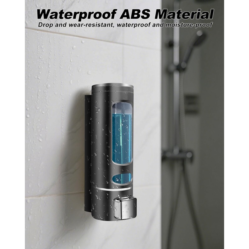 Soap Dispenser Wall Mounted 400ML,Liquid Shower Gel Shampoo Bottle for