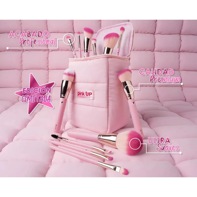 Set de 12 brochas de maquillaje Pink Up Pink Brushes