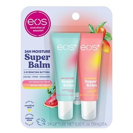 eos- Bálsamo hidratante 24 horas: sandía helada y mango melón, mascarilla para labios, tratamiento para labios de día o de noche, Ma
