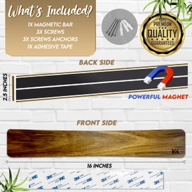 Kiaansh-Kiavi: Magnetic Strip, Knife Holder., Small