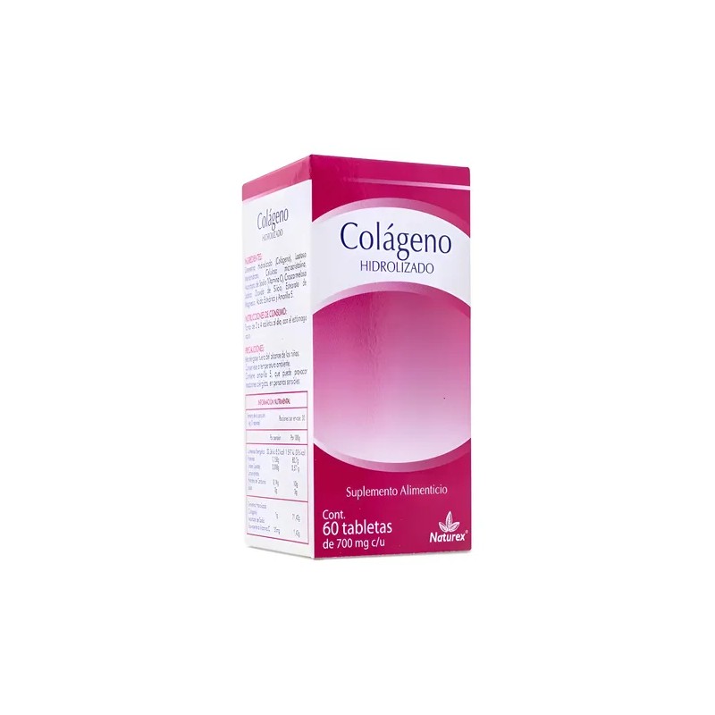Colágeno Hidrolizado Naturex 700 Mg 60 Tabletas