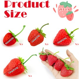 20 Pieces Strawberry Decor Artificial Strawberries Fake Strawberries, Lifelike Strawberry Decor, Artificial Strawberries for Kitchen, Parties, and Holidays