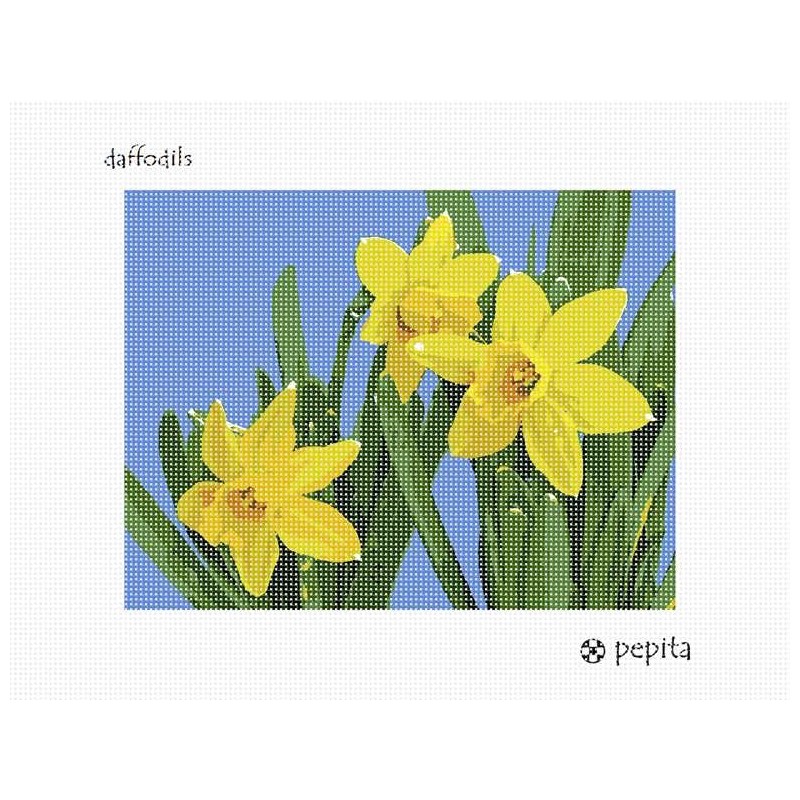 Pepita Needlepoint Canvas: Daffodils, 9" x 7"