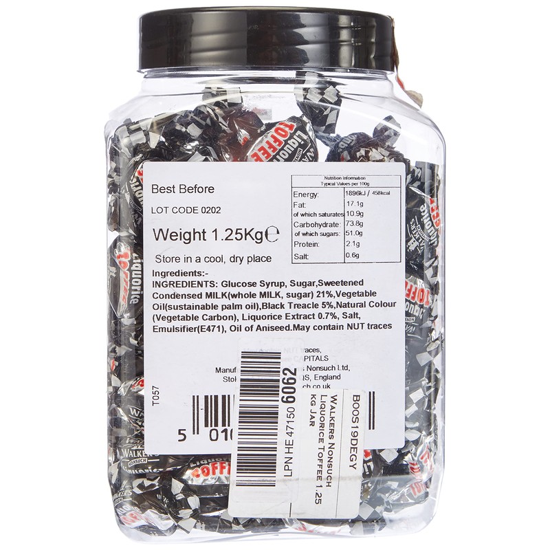 Walkers' Nonsuch Liquorice Toffees | with Condensed Milk & Black