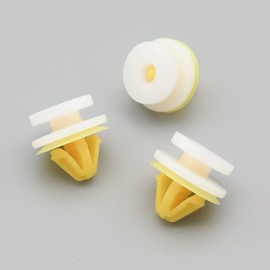 VVO Fasteners- Yellow Plastic Side Skirt, Sill Moulding Cover Trim Clips for Land Rover Discovery, Freelander, Range Rover Sport, (Pack of 10)