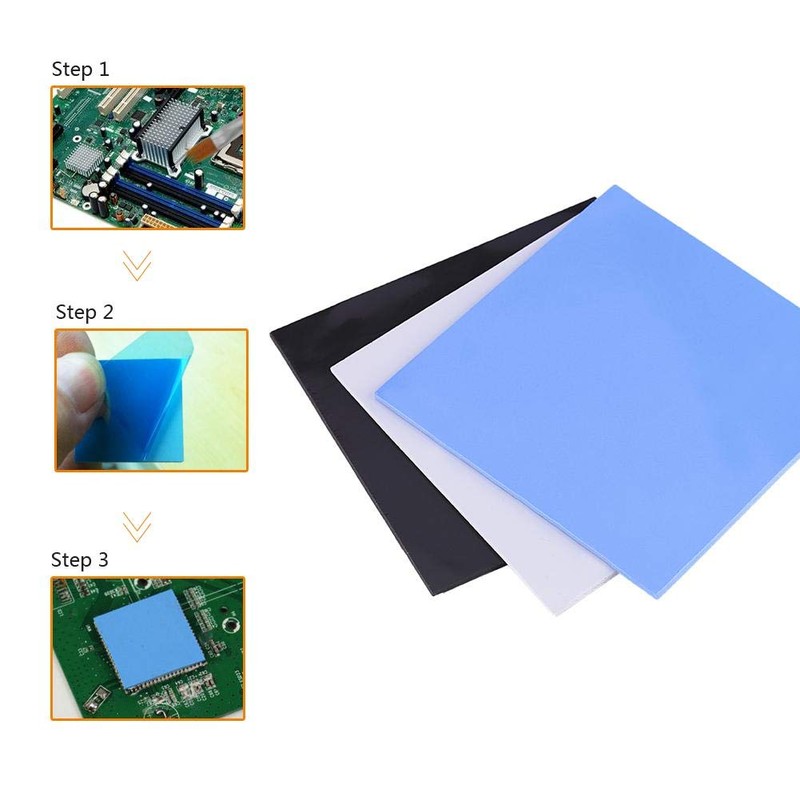 CPU Thermal Pad, Heatsink Cooling Conductive Silicone Pads / 100x100x2mm