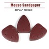 SPEEDWOX 30 Pieces Mouse Detail Sandpaper 6 Holes 100 Grit