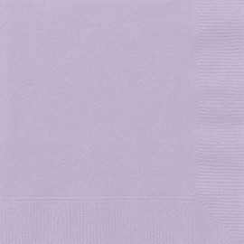 Lavender Solid Luncheon Paper Napkins - 6.5" x 6.5" (20 Ct) - Elegant & Durable Design - Perfect for Parties, Events & Celebrations