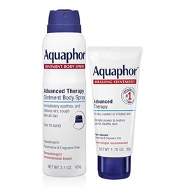 Aquaphor Skin Care Set, Advanced Therapy Healing Ointment (1.75 Oz) + Advanced Therapy Ointment Body Spray (3.7 Oz), Hypoallergenic and Fragrance Free