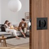Pocket Door Lock, Matte Black Privacy Square Door Latch, DContemporary
