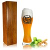 Premium Bierglas Weizenbierglas Eibsee mit gedrehter Optik 0,5L - Dekor: