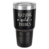 RAISING WILD THINGS Black 30 oz Tumbler With Straw and