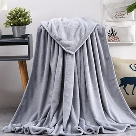 Soft and warm knee blanket 100x140 blanket mink microfiber microfiber blanket Office Charcoal/100x140