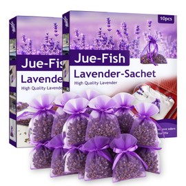 Pack of 20 Lavender Bags, 100% Natural Lavender Bags, Wardrobe Moth Protection, Aromatic Sleeping Aid for Wardrobe, Car and Rooms, Moth Protection & Fragrance for Wardrobes