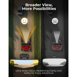 KEMIMOTO Center Rear View Mirror High-Definition Race Convex Mirror Compatible with Polaris RZR PRO XP / 4, Turbo R /4 2020 2021 2022 2023 2024 2025 2026, 2024+ RZR XP 1000# 2883763