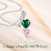 LOUISA SECRET Unique Double Heart Necklace Gifts for Wife Women,