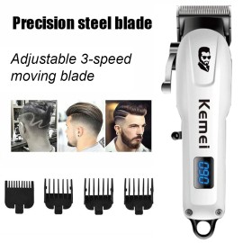 Kemei Professional Mens Cordless Hair Trimmer Beard Electric Hair Clipper KM-232 - 4-In-1 Nose Hair Trimmer