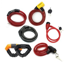 Bicycle & Kickboard Security Wire Lock with Combination/Key Bicycle Combination Lock 801 3ea