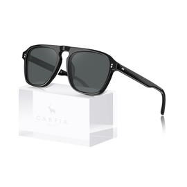 CARFIA Acetate Polarized Men's Sunglasses - Pilot Design, UV Protection CA5355