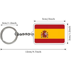 Juego de 2 llaveros con bandera de España (España), España, medium size
