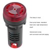 10 Pcs BERM® LED Buzzer AD16‑22SM Red Light Flash Alarm