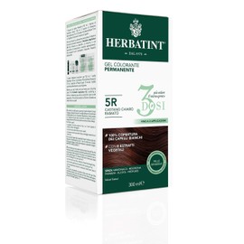 Herbatint Permanentes Farbgel 3 Dosen, 300 ml – 5R Hellbraun Kupfer, ohne Ammoniak, für empfindliche Haut, 100% Abdeckung für weißes Haar, mit 8 natürlichen Bio-Extrakten
