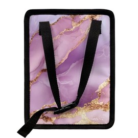 BIGCARJOB Pink Marble Texture Car Trash Bin for Back Seat Car Interior Accessories Waste Basket Storage for Vehicle Truck,Women Girls Travel Camping Picnic Lage Trash Can Garbage Bin