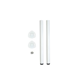 Shepherd Hardware 8572E 27-1/2-Inch Fixed Steel Furniture Legs for Desks and Tables, White - 2-Pack