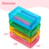 Mr. Pen- Clear Pencil Boxes, 12 Pack, Colorful, Snap-Tight Lid,