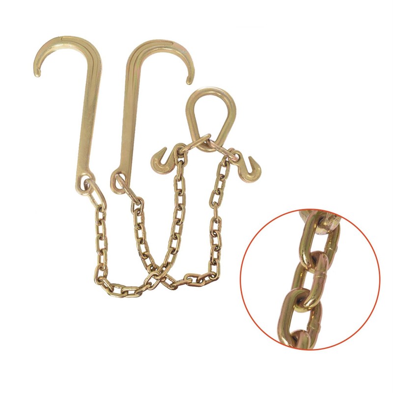 ANTUKO 5/16 Inch x 2 FT G70 Tow Chain J-Hooks