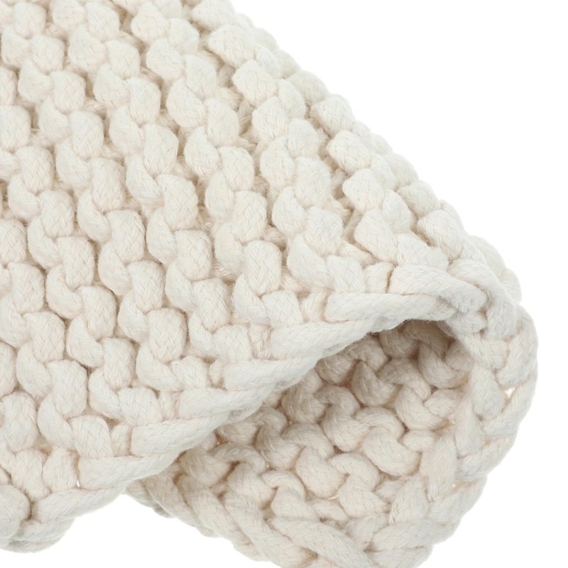 Zerodeko 1pc Woven Cotton Mat Pot Holder Cushion Coaster Insulation