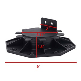 PHLKJL 24Pack Adjustable Plastic Pedestal Paver,Floor Slate Support Floor Lift,Deck Support Floor Raising (Unilateral keel Slot)