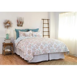 C&F Home Key Biscayne Twin 2 Piece Machine Washable Reversible Cotton Quilt Set Twin 2 Piece Set Tan