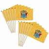 New Jersey 12x18in Stick Flag - 1 dozen pack