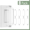 Bates- Magnetic Light Switch Guard, 8 Pack, Clear, Child Proof